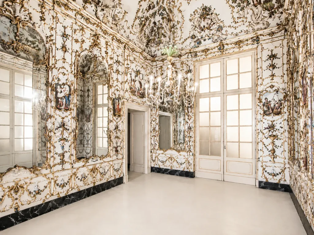 The Porcelain Parlor (Salottino di Porcellana) inside the Capodimonte Museum in Naples, Italy